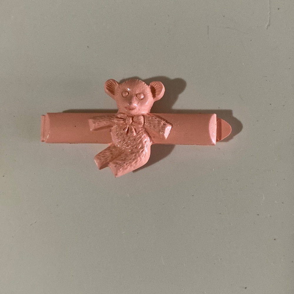 Vintage 1980s Hair Clip Snap Tight Barrettes GOODY Bear
